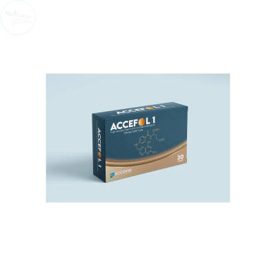 Accensis Pharma Accefol 1 Folik Asit İyot Vitamin B12 ve Vitamin B6 İçeren Takviye Edici Gıda 30 Tablet - 1