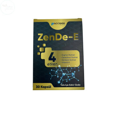 Accensis Pharma Zende-E Bitki Ekstreleri ve Vitamin E İçeren Takviye Edici Gıda 30 Kapsül - 1