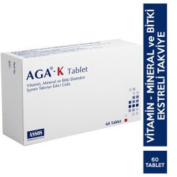 AGA-K Takviye Edici Gıda 60 Tablet - Assos Pharma