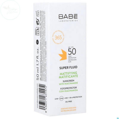 Babe Super Fluid Sunscreen Mattifying SPF50 50 ml - 2