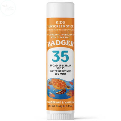 Badger Clear Zinc Çocuk Güneş Kremi Stick SPF 35 18.4 gr - 1