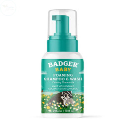 Badger Organik Bebek Köpük Saç ve Vücut Şampuanı 296 ml - Badger