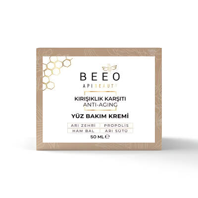 Bee'o Apibeauty Arı Zehirli Propolisli Arı Sütlü Anti Aging Yüz Bakım Kremi 50ml - 1