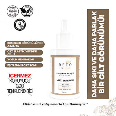 Bee'o Apibeauty Kırışıklık Karşıtı Anti-Aging Cilt Bakım Seti Yüz Serumu 30 ml + Yüz Bakım Kremi 50 ml + Göz Çevresi Serum 15 ml ​ + Jade Roller Hediyeli - 2