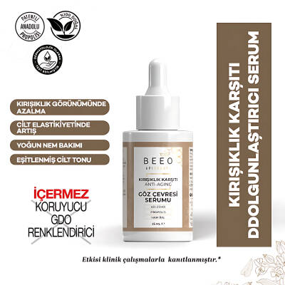 Bee'o Apibeauty Kırışıklık Karşıtı Anti-Aging Cilt Bakım Seti Yüz Serumu 30 ml + Yüz Bakım Kremi 50 ml + Göz Çevresi Serum 15 ml ​ + Jade Roller Hediyeli - 1
