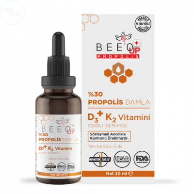 Beeo Up D3+K2 Vitamini %30 Propolis Damla 20 ml - 1