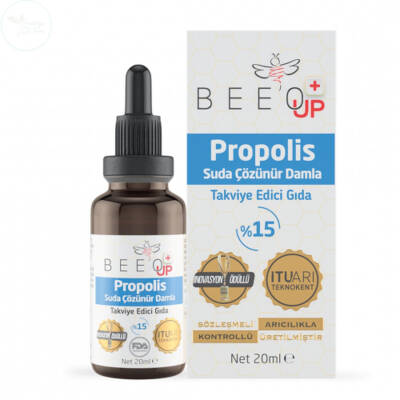 Beeo Up Propolis Suda Çözünür Damla %15 20 ml - 1