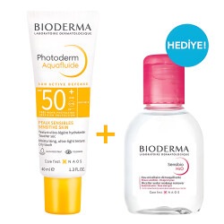 Bioderma Photoderm Aquafluid SPF50+ 40 ml Sensibio H20 100 ml HEDİYE - 1