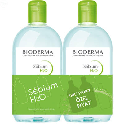 Bioderma Sebium H2O Yüz ve Makyaj Temizleme Suyu 2 x 500 ml - 1