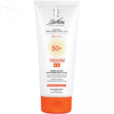 Bionike Triderm A.D Hassas Ciltler İçin Spf50+ Güneş Koruyucu Krem 200 ml - 1