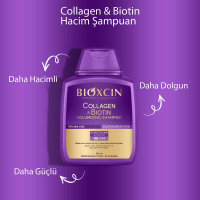 Bioxcin Collagen Biotin Saç Dökülmesine Karşı Şampuan 300 ml- 3 al 2 öde - 3