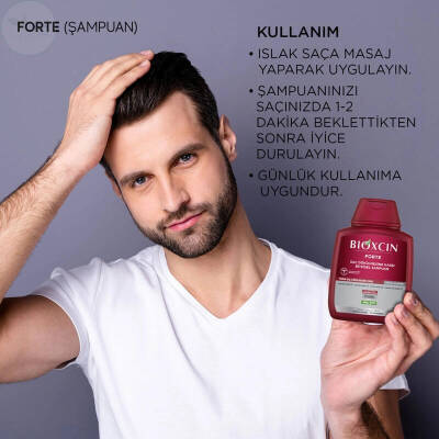 Bioxcin Forte Saç Dökülmesine Karşı Bakım Şampuanı 300 ml - 3 AL 2 ÖDE - 8