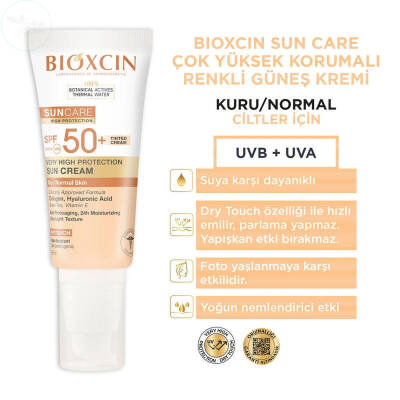 Bioxcin Sun Care Kuru Ciltler için Güneş Kremi SPF 50+ 50 ml - Renkli - 3