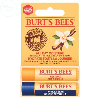 Burt's Bees Lip Balm Duo clip strip -Beeswax & Vanilla Bean 8,5 gr - 1