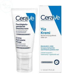 CeraVe Nemlendirici Yüz Kremi-Kuru Ciltler İçin Seramid Ve Hyalüronik Asit İçerikli 52 ml - CeraVe