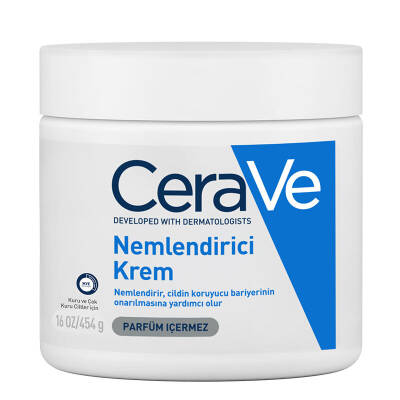 CeraVe Nemlendirici Yüz Ve Vücut Kremi - Kuru Ciltler İçin Seramid Ve Hyalüronik Asit İçerikli 454 gr - 1