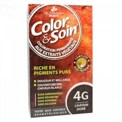 Color and Soin Saç Boyası 4G - Golden Chestnut - 1