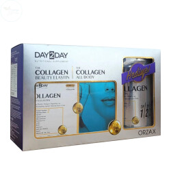 Day2Day Collagen Beauty Elastin 30 Tablet + 10 Doz x10 gr Collagen Body HEDİYE - Day2Day