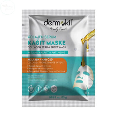 Dermokil Kil ve Kolajen İçerikli Serum Kağıt Maske 23 g - 1