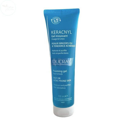 Ducray Keracnyl Yağlı ve Düzensiz Ciltler için Temizleme Jeli 100 ml - 1