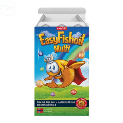 EasyVit Multi + Omega 3 Çiğnenebilir Tablet 30 Adet - 1