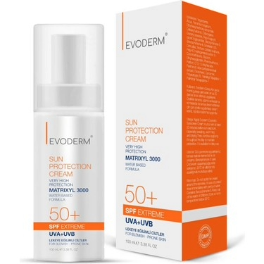 Evoderm Sunscreen Cream Güneş Koruyucu Krem Spf+50 100 ml - 1
