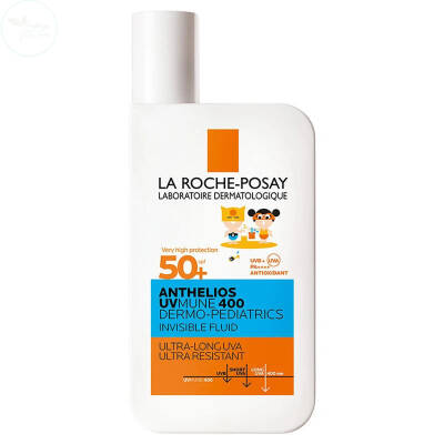 La Roche Posay Anthelios Dermo Pediatric Invisible Fluid SPF50+ Çok Hassas Ciltler Ve Çocuklar İçin Yüz Güneş Kremi 50 ml - 1