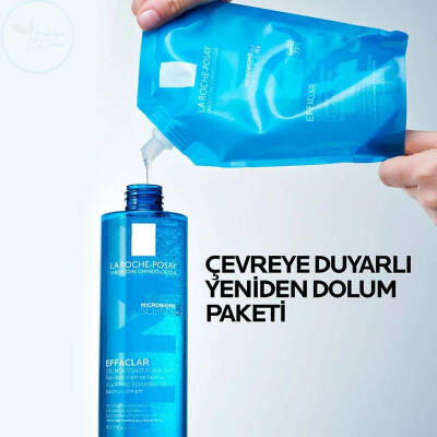 La Roche Posay Effaclar Yağlı Ciltler için Temizleme Jeli 400ml - Refill - 2