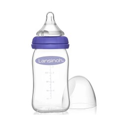 Lansinoh Cam Biberon ve NaturalWave Biberon Emziği 160 ml - Lansinoh 