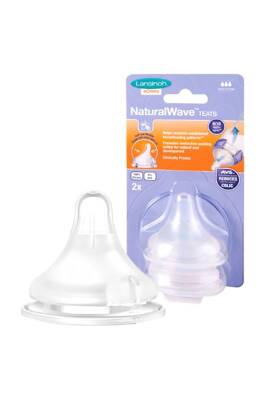 Lansinoh Natural Wave Biberon Emziği - Orta Akışlı 2 Adet - 1
