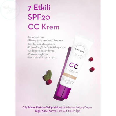 Lumene CC Krem 7 Etkili Renk Dengeleyici SPF 20 Tan 30ml - 2