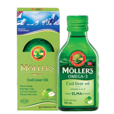 Möllers Omega-3 - Balık Yağı Sıvı Formu 150 ml - Elmalı - 1