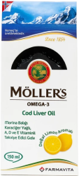 Möller's Omega-3 Balık Yağı Şurubu Limonlu 150 ml - Möllers