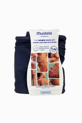 Mustela Stelatopia Bakım Seti Çantalı - Şampuan 200 ml + Lipit Yenileyici Krem 300 ml + Emolyent Yüz Kremi 40 ml - 1