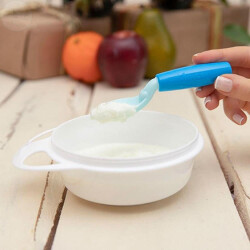 Mycey 360 Derece Dönebilen Mama Kaşığı 6+ Ay Mavi - 2