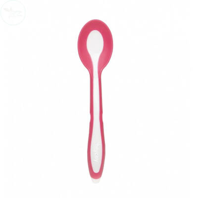 Mycey Taşıma Kutulu Mama Kaşığı - Yumuşak Uçlu - Pembe - 3