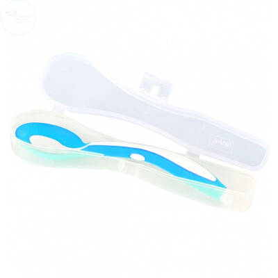 Mycey Taşıma Kutulu Mama Kaşığı - Yumuşak Uçlu - Yeşil - 3