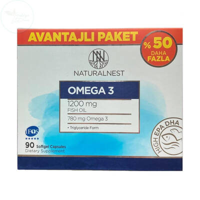 Naturalnest Omega 3 Takviye Edici Gıda 90 Kapsül - Avantajlı Paket - 1