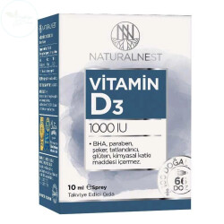 Naturalnest Vitamin D3 1000 IU Sprey 10 ml - Naturalnest