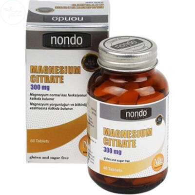 Nondo Magnezyum Sitrat 300 mg 60 Tablet - 1