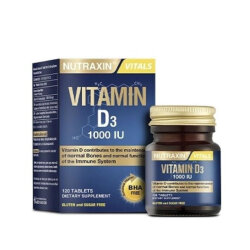 Nutraxin Vitamin D3 120 Tablet - NUTRAXIN 