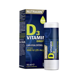 Nutraxin Vitamin D3 Takviye Edici Gıda Damla 10 ml - NUTRAXIN 
