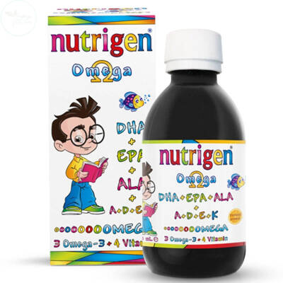 Nutrigen Omega Şurup Portakal Aromalı 200 ml OKUL SETİ HEDİYELİ - 1