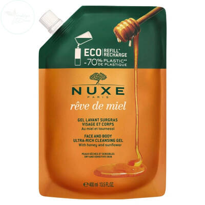 NUXE Hassas Yüz ve Vücut Yıkama Jeli-Torba Ambalaj YENİ 400 ml - 1