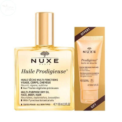 NUXE Huile Prodigieuse Çok amaçlı kuru yağ (duş yağı hediyeli) 100 ml - 1