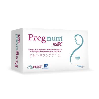 Orthogen Pregnom Max Takviye Edici Gıda 60 Yumuşak Kapsül - 1