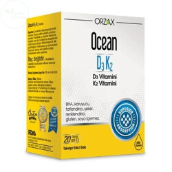 Orzax Ocean D3K2 Vitamin Damla 20 ml - Orzax