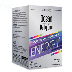 Orzax Ocean Daily One Energy 30 Tablet - Takviye Edici Gıda - Orzax