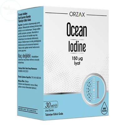 Orzax Ocean Iodine 150 μg İyot Takviye Edici Gıda 30 ml - 1
