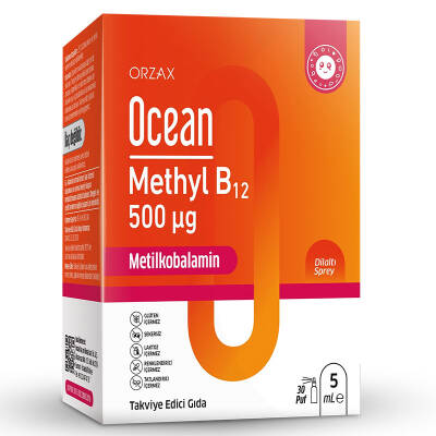 Orzax Ocean Methyl B12 Dilaltı Sprey 5 ml - 30 Doz - 1